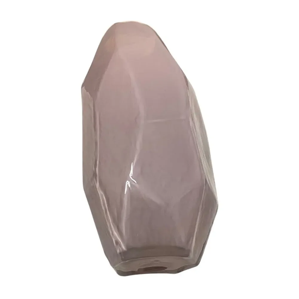 Pink Ombré Glass Flower Vase - Unique Geometrical Artsy Decor